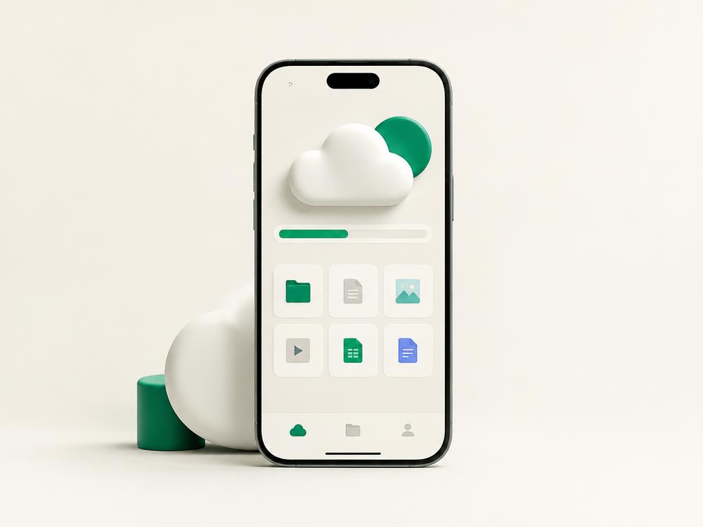 AI Cloud Storage Secure Backup on a phone