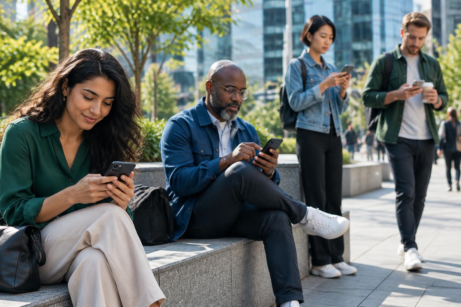 People using mobile products in everyday life